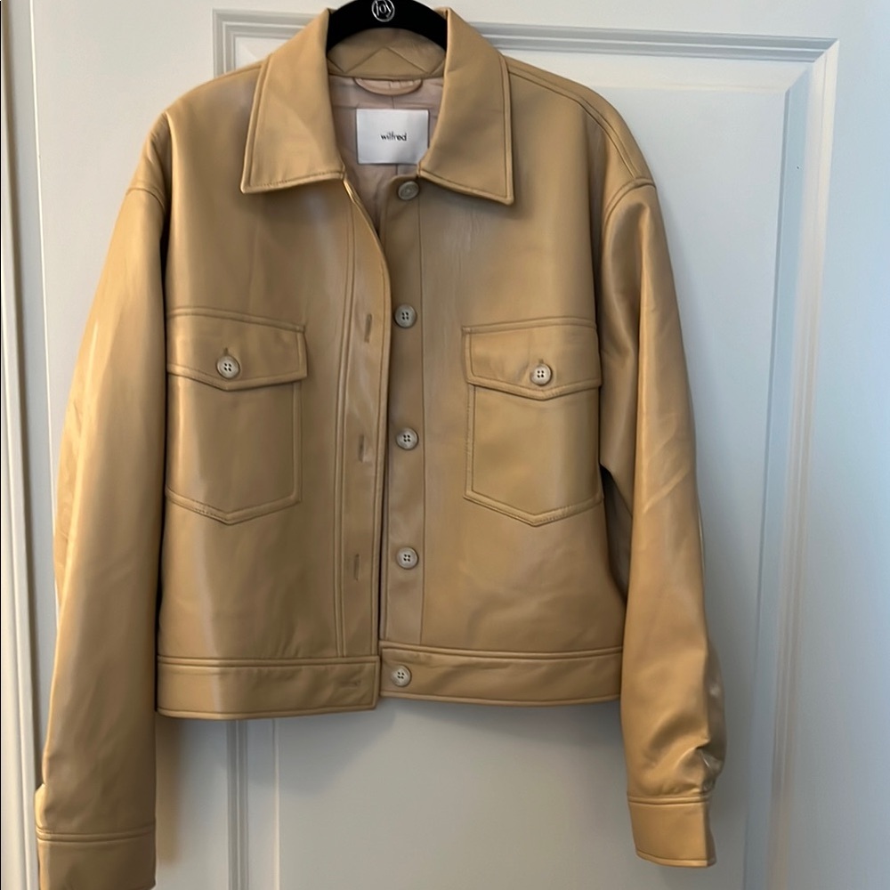 Wilfred Tan Leather Jacket